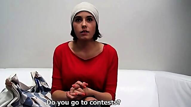 Czech Slim Brunette Lucie with Big Naturals - Amateur