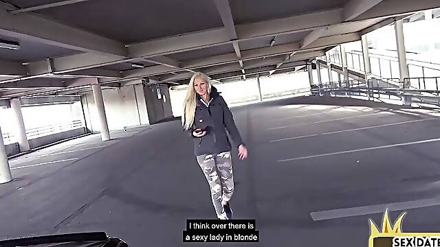 Real POV MILF fucked outdoor on public parking by sex date
