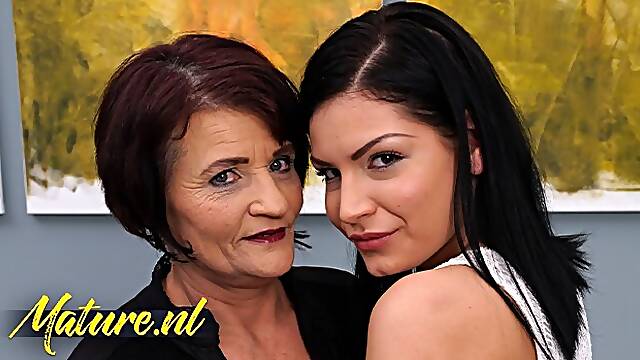 Fingering dirt with charming baby girl from Mature NL