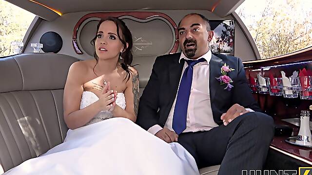 Slutty bride filmed trying father-in-law dick in both her juicy holes