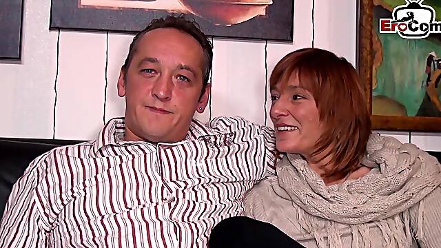 German housewife 3some FFM with two mature sluts