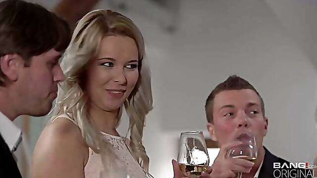 Vinna Reed and Nikki Dream are having group sex with handsome guys, and enjoying it a lot