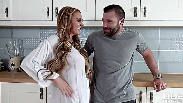 Stacey Saran is a slutty blonde woman who would never say no to a good fuck