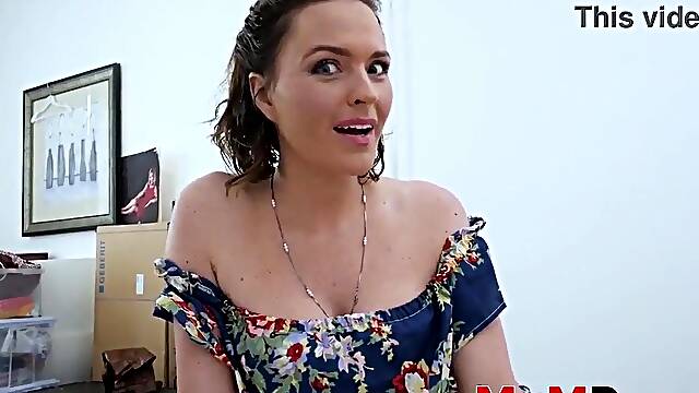 There's no thing stopping a older honey like Krissy Lynn from stuffing her cunt with her stepson's large jock in POV!