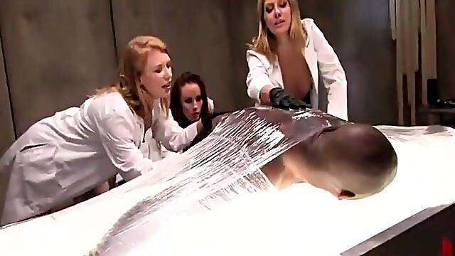 3 Gals Pegging Ebony Thrall