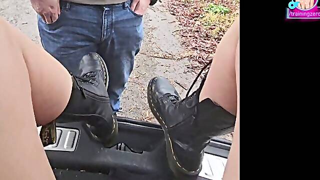 Training Zero Femdom Public Outdoors muff bum gobbling Eating BDSM Flashing Submissive Real Homemade Amateur Wife FLR MILFCouple