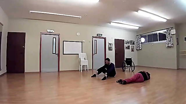 Mature wheelchair dancing 