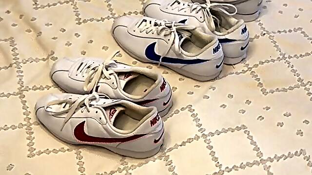 Cheerleader wearing Nike Stamina Cheer Shoes lets you fuck her