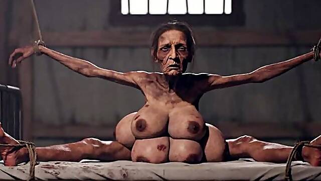 Old Granny with 6 Breasts in Bondage - Extremely Horny & Cumming Hard (AI)