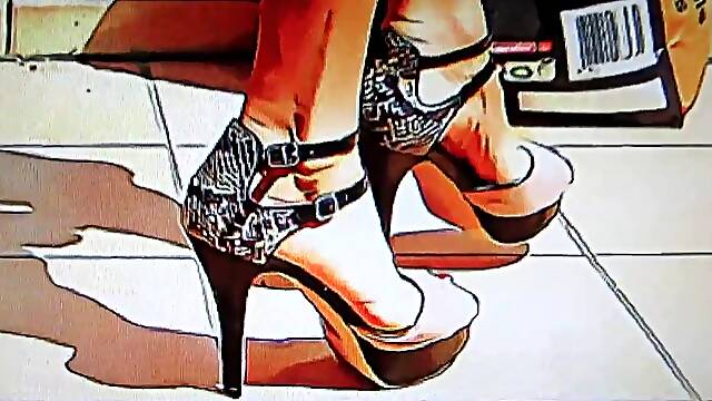 Swiss cougar MILFs enjoy outdoor action in high heels