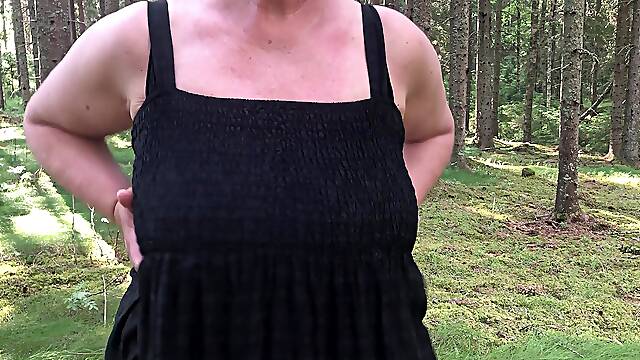 My wife CIM in Swedish woods summermood 2022
