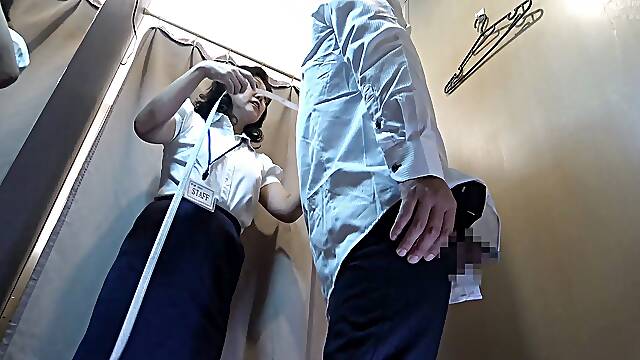 What happens if you ask mature women in the fitting room to hem up your pants after you take your dick out - 4