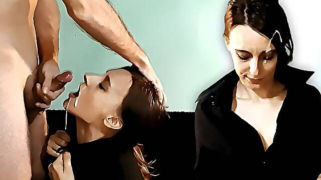 Retro Cheating Wife Video: Intense Blowjob Ends in Cum-dripping Facial