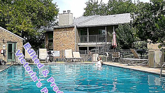 BBW Nurse Vicki and Handsome Harry in Pool Battle