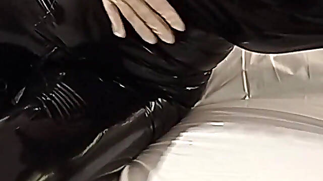 I'm Stroking Myself All Over in a Latex Catsuit with a Latex Mask, I Want to See You Cum! 3 Angle